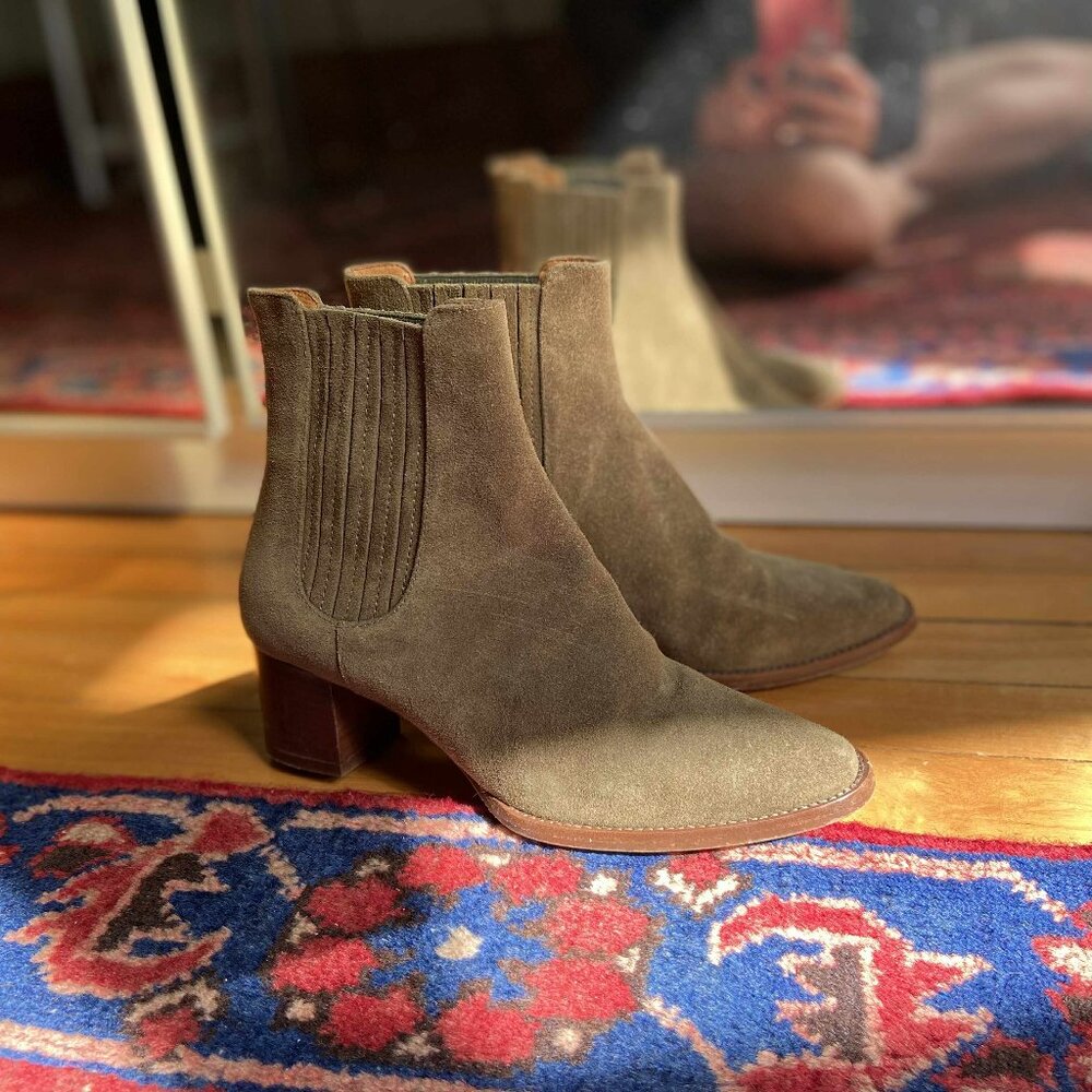 Sezane Khaki Jules Bottes/Boots - 37 (6.5)